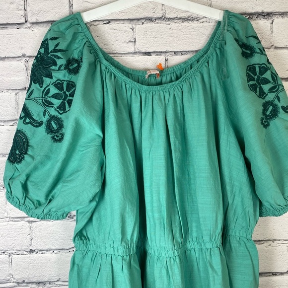 Knox Rose Mint Green Embroidered Boho Dress size 3X - Picture 3 of 10